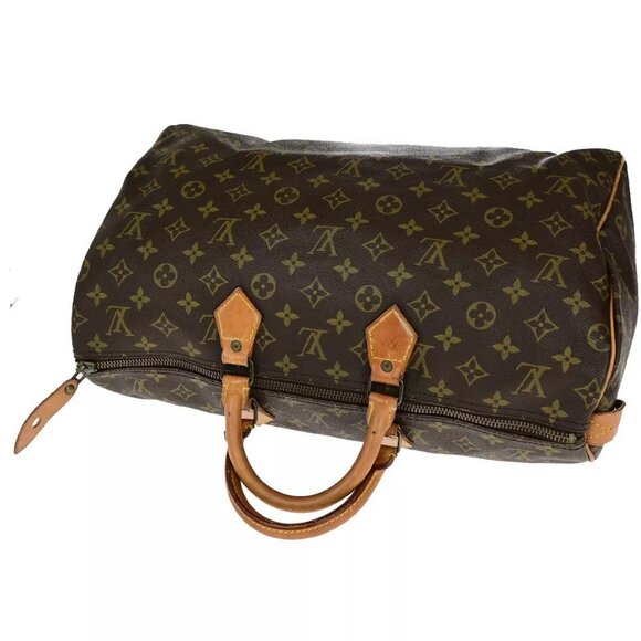 LOUIS VUITTON Speedy 40 Travel Hand Bag Monogram Leather Brown - Picture 6 of 15